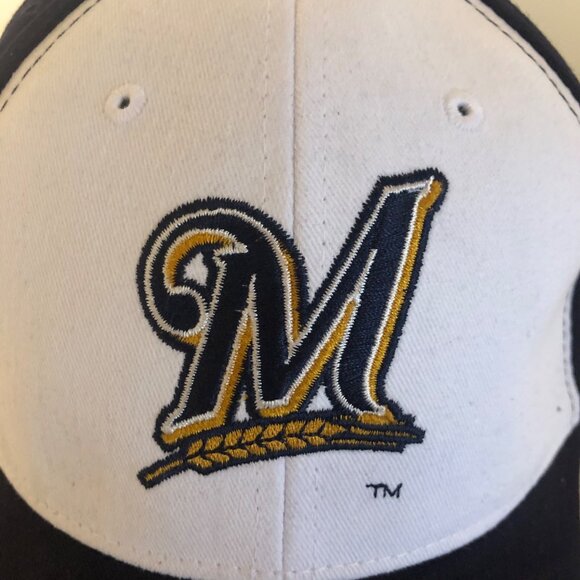 Milwaukee Brewers Kids Club Baseball Cap Navy White Adjustable Trikora USA NEW - Picture 4 of 6